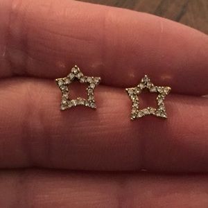 New Ann Taylor gold star earrings